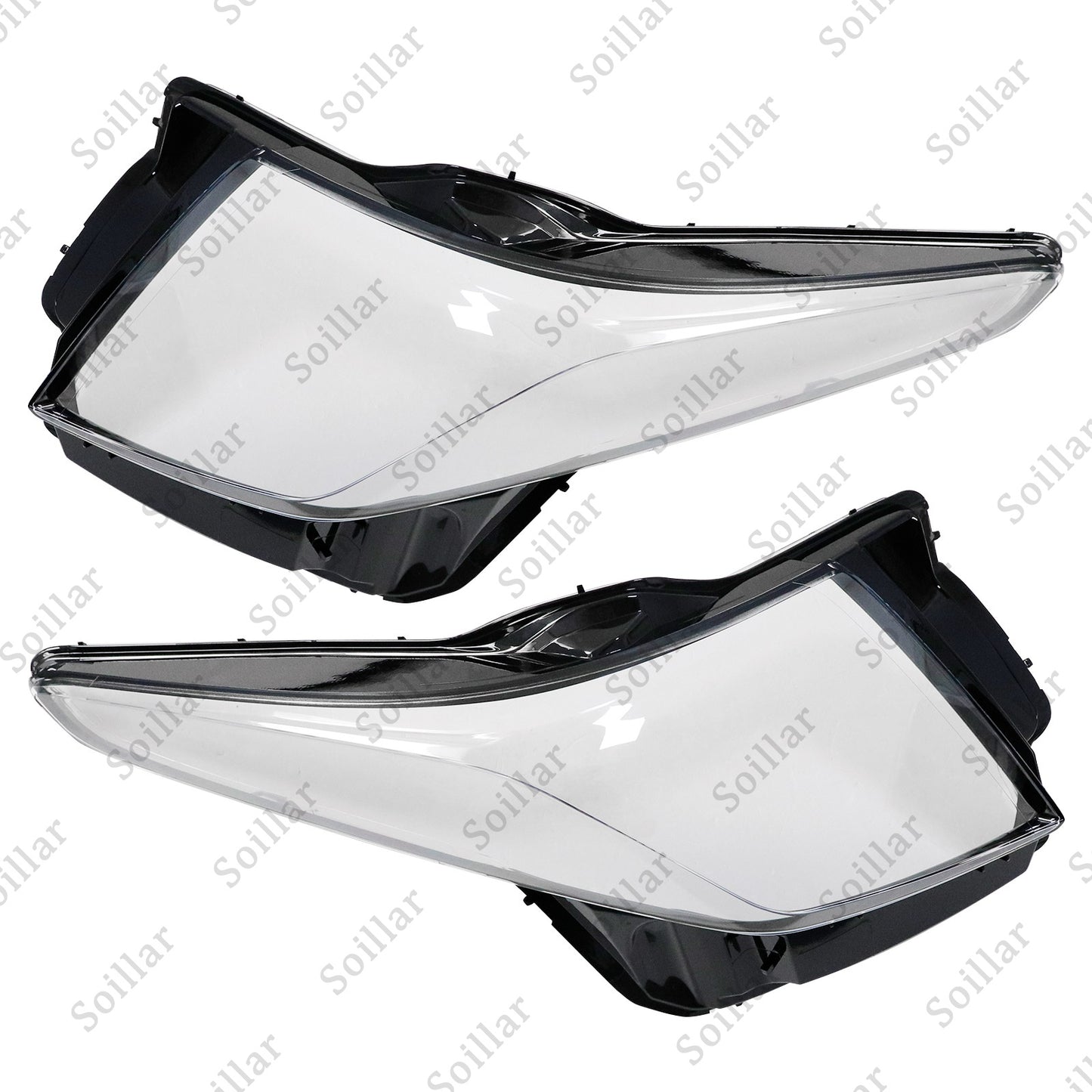 Fits Cadillac ATS 2013 2014 2015-2017 2018 Pair Headlight Lamp Cover Lens Shell