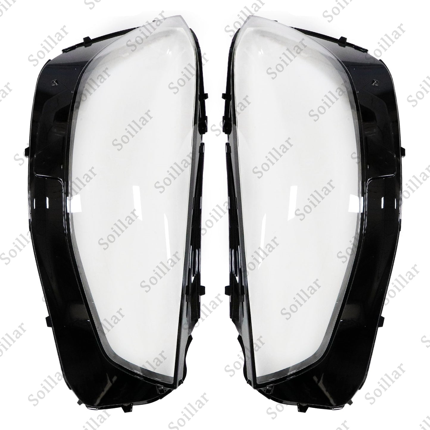 For Mercedes-Benz S-Class W222 2021-2023 Front LH+RH Headlight Lens Cover Pair
