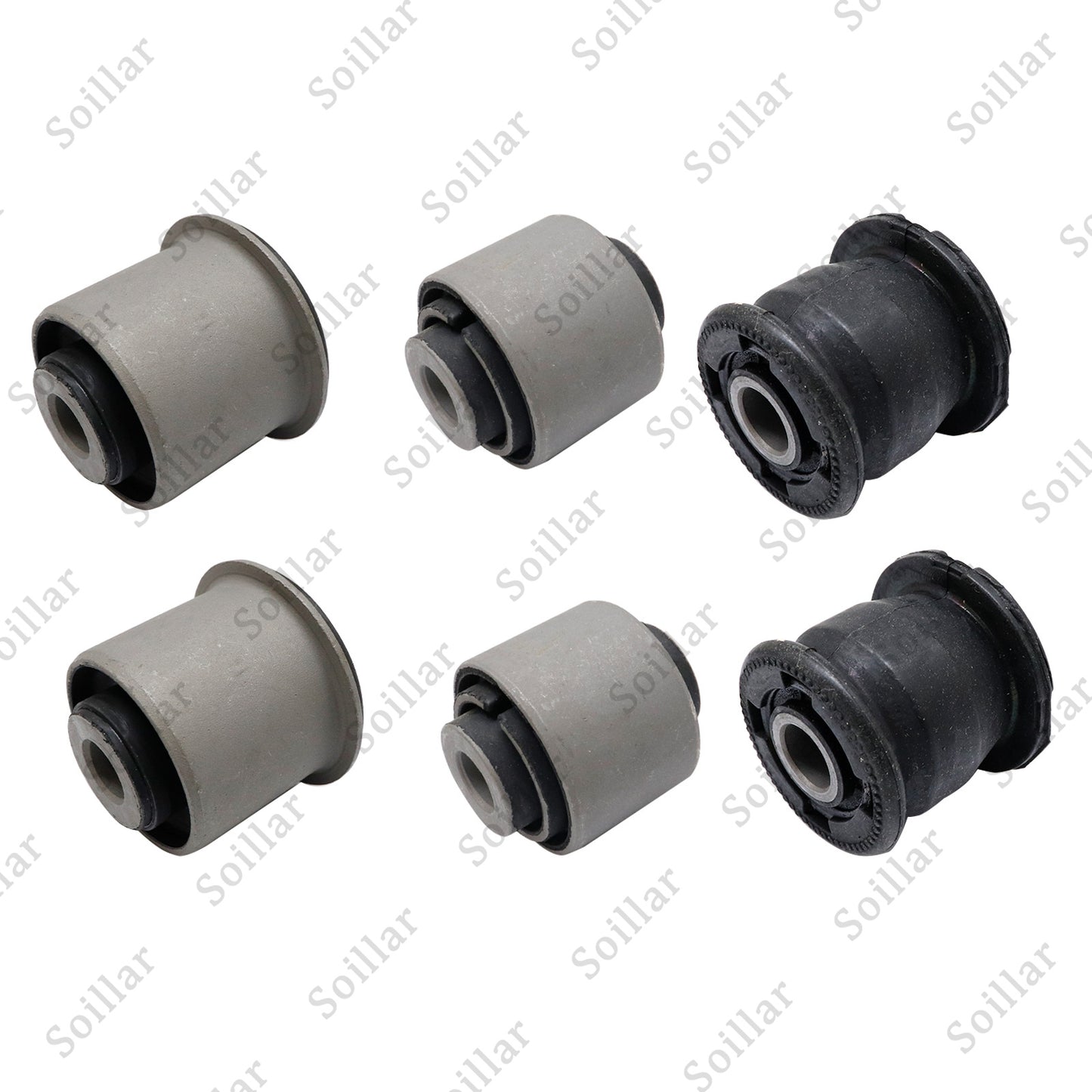 Set (6) Rear Lower Knuckle Bushing For Honda CIVIC 01-05 CRV 02-06 ELEMENT 03-06