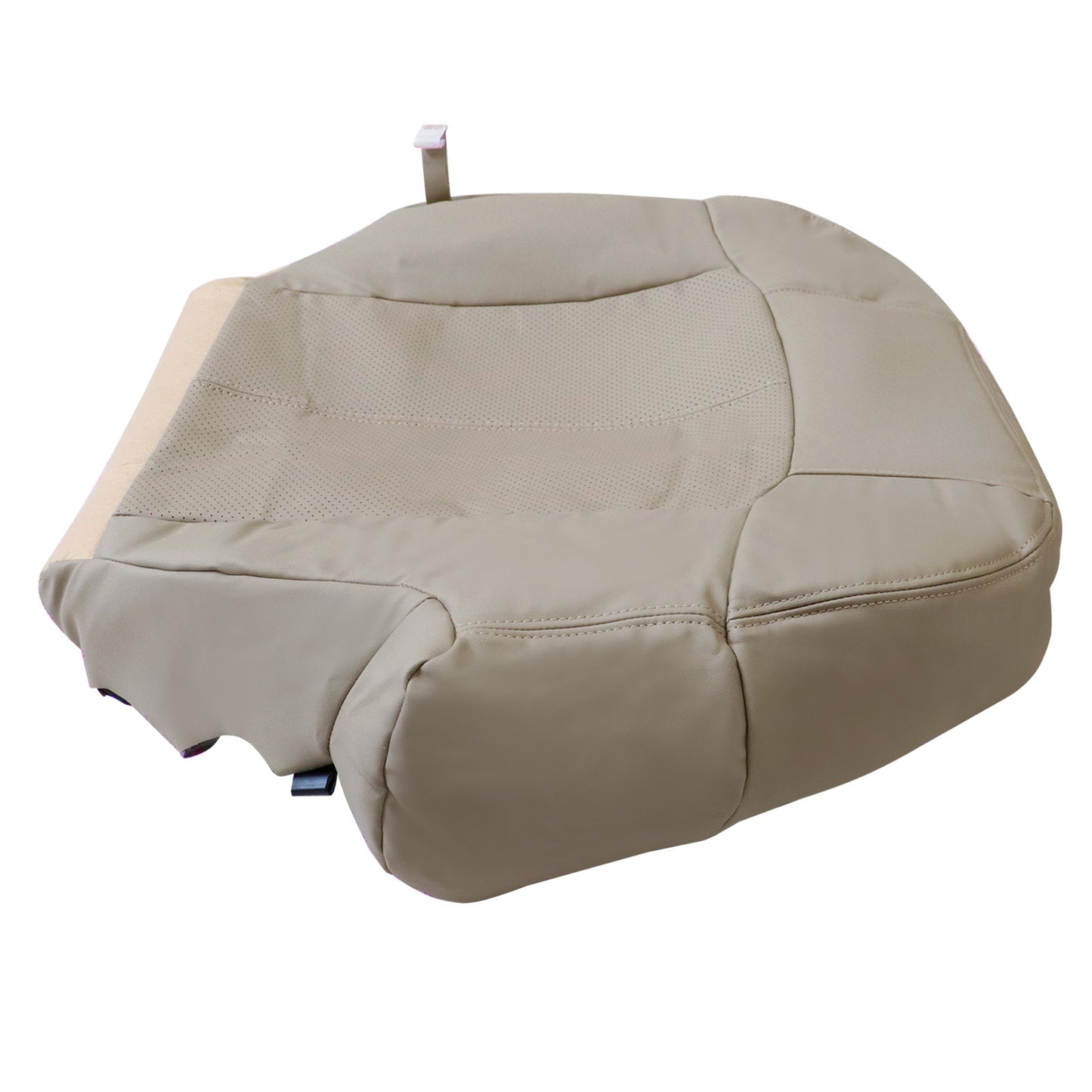 For 2002 Cadillac Escalade Front Driver & Passenger Bottom Perforated Leather Seat Cover Tan