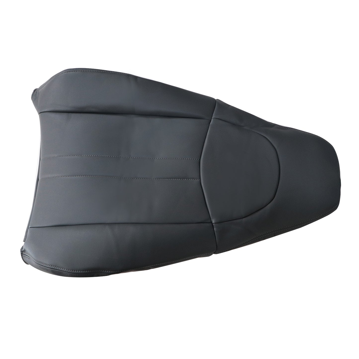 For 2003-2014 Chevy Express & GMC Savana 1500 Front Driver & Passenger Bottom & Top Leather Seat Cover Dark Gray