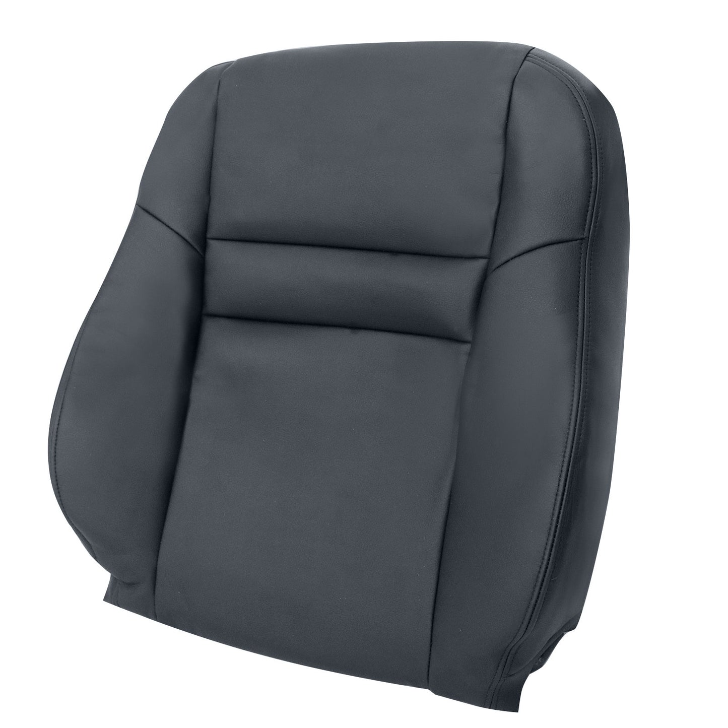 5PCS For 2003-2007 Honda Accord 4-Door Front Driver & Passenger Bottom & Top Leather Seat Cover Black