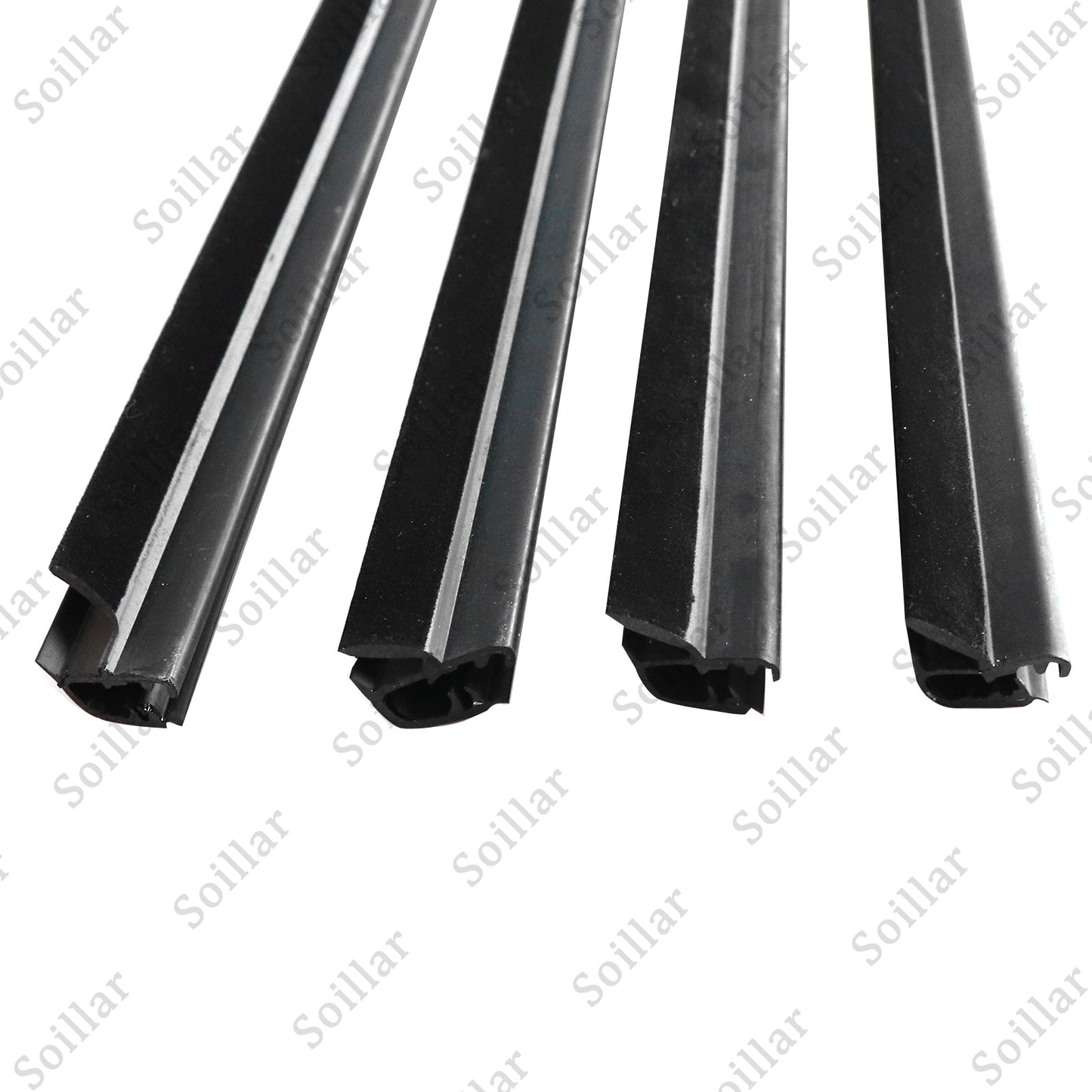 4pcs Door Belt Molding Weather Strip Seal For Honda Fit Jazz 2009-2013