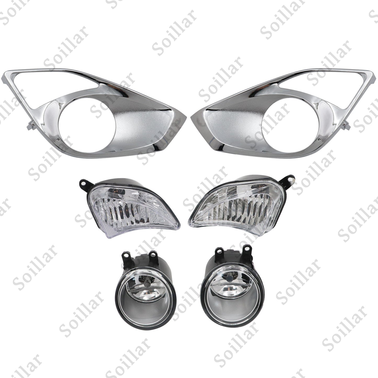 For 2013-2015 Toyota Avalon Bumper Fog Lamp Set W/ Turn Signal Lights + Bezels