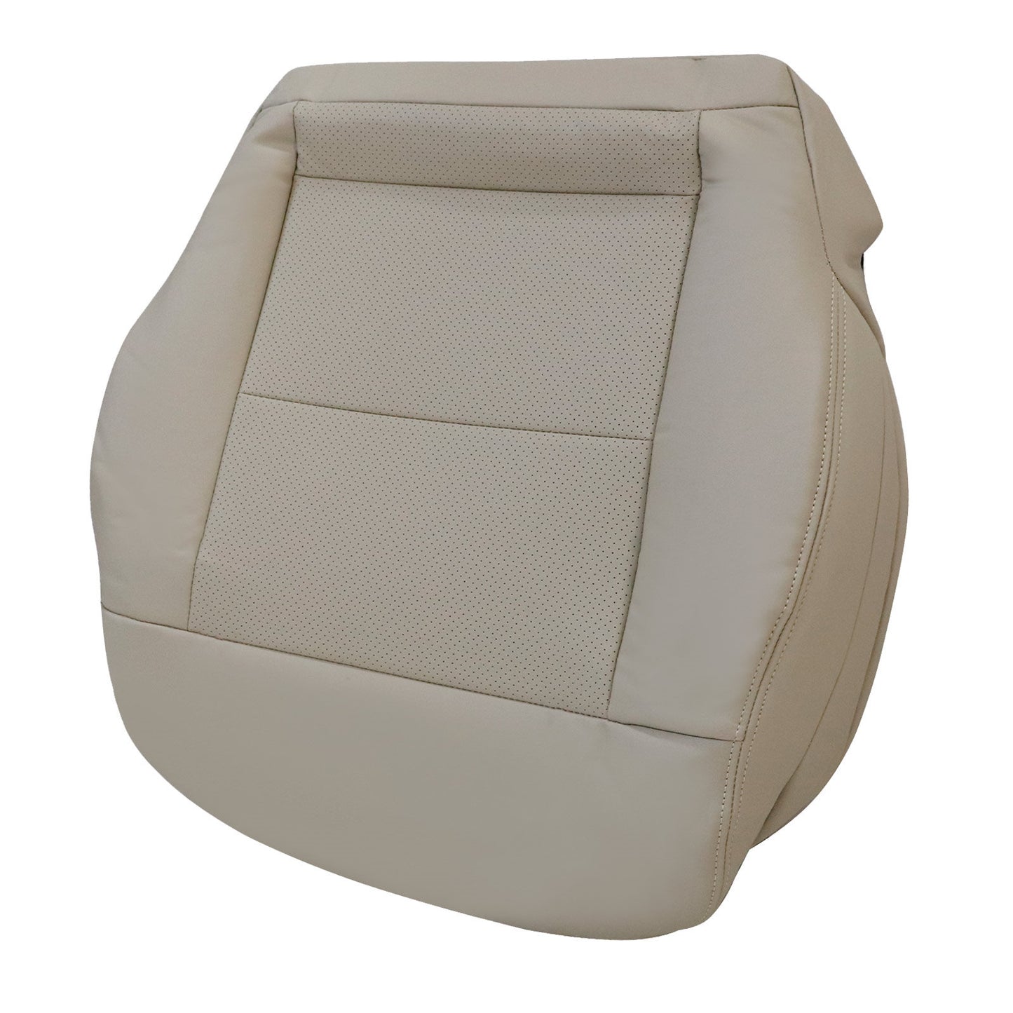 For 2010-2016 Mercedes Benz E200 E250 E300 E350 Driver & Passenger Bottom & Top PERFORATED Leather Seat Cover Tan