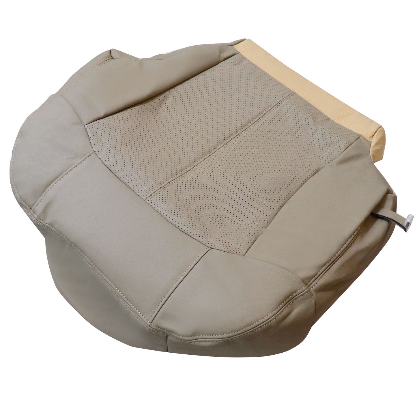 For 2002 Cadillac Escalade Front Driver & Passenger Bottom Perforated Leather Seat Cover Tan
