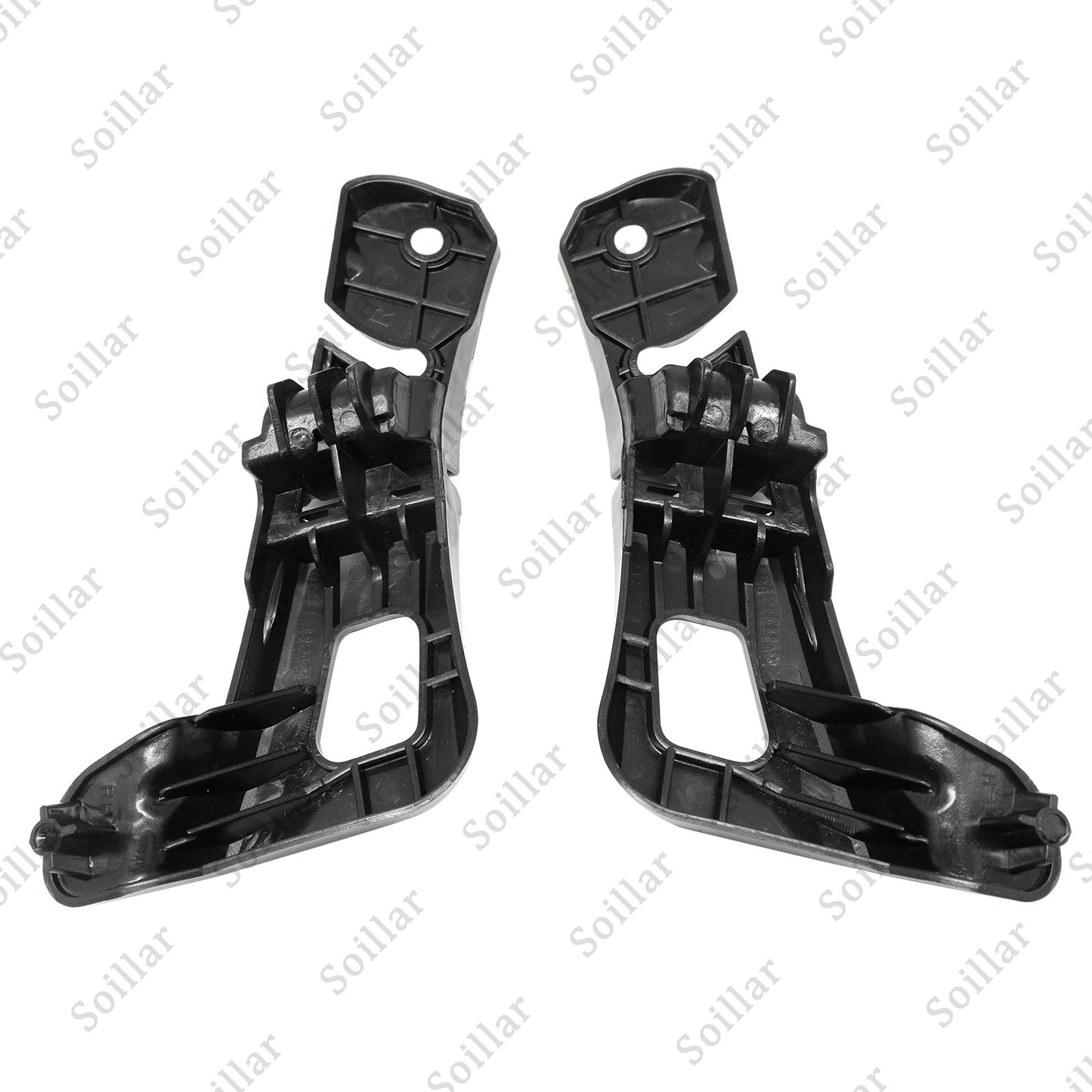 Front Left & Right Bumper Mount Brackets Black For Volkswagen Beetle 2012-2016