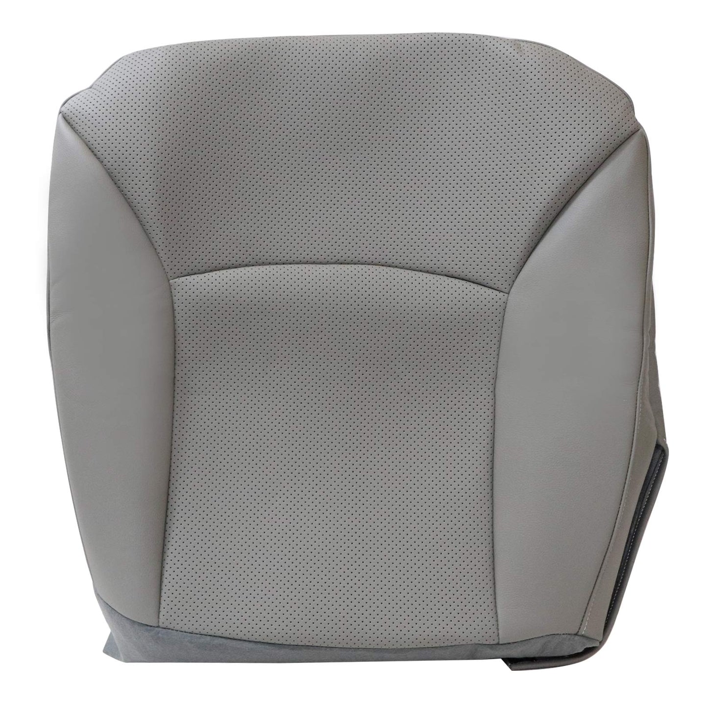 2002-2008 For Ford E150 E250 E350 Van Driver & Passenger Bottom Perforated Leather Seat Cover Gray