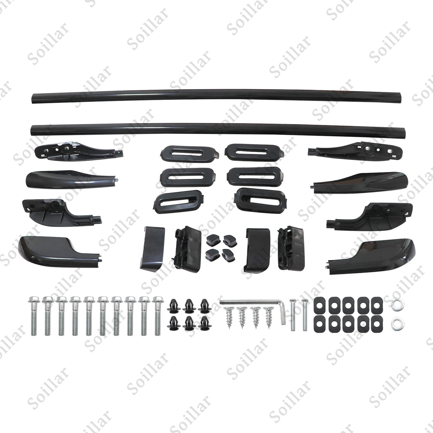 Black Roof Rack Roof Rail For Land Cruiser LC100 1998-2006 Rail Rack Aluminum