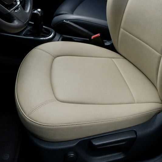 Driver Bottom Replacement Leather Seat Cover Beige For 1998-2010 Volkswagen Beetle