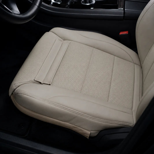 Driver Bottom Seat Cover Light Tan for 2015-2021 Mercedes Benz W205 C300 GLC300