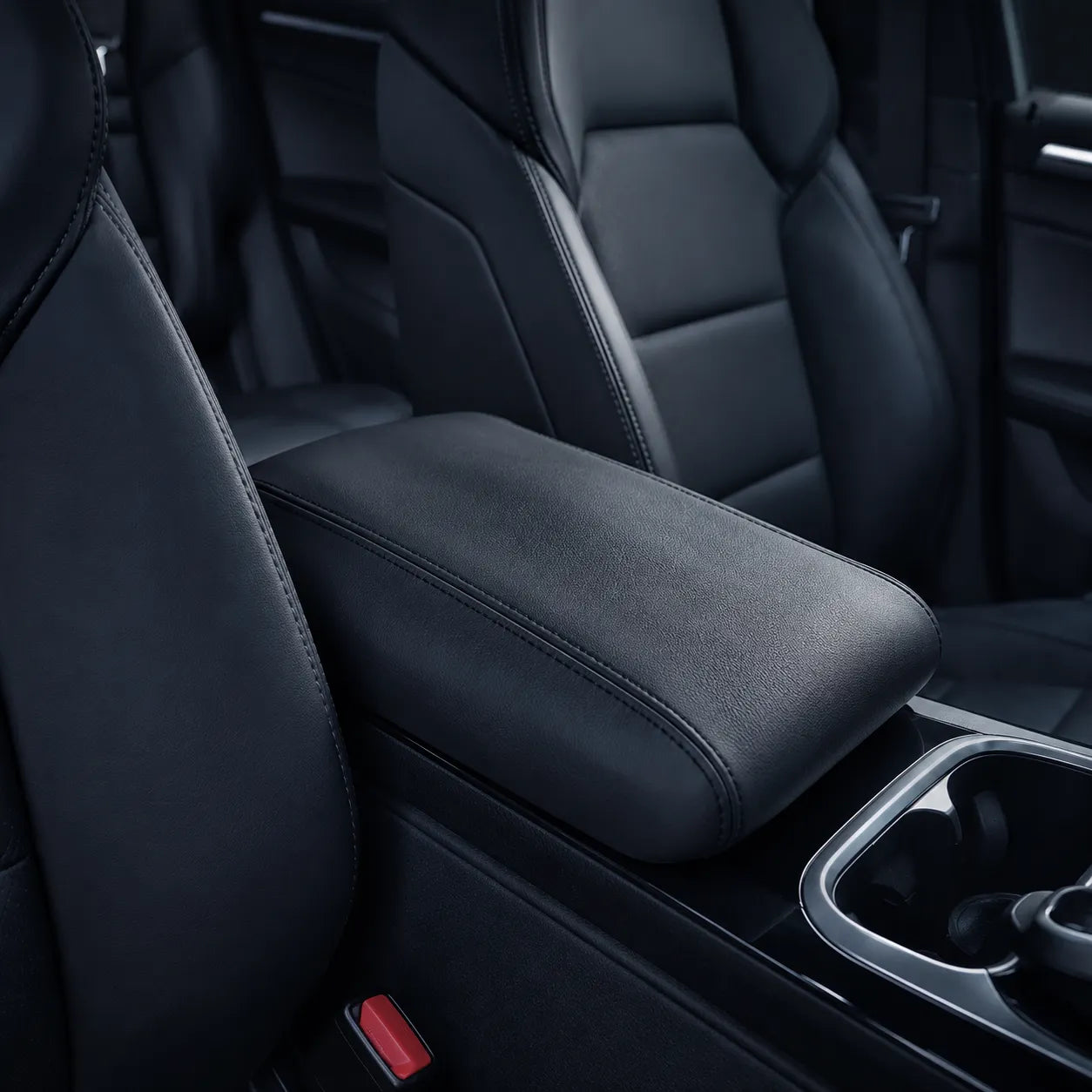 For 2011-2019 Jeep Grand Cherokee Leather Center Console Lid Armrest Cover Black