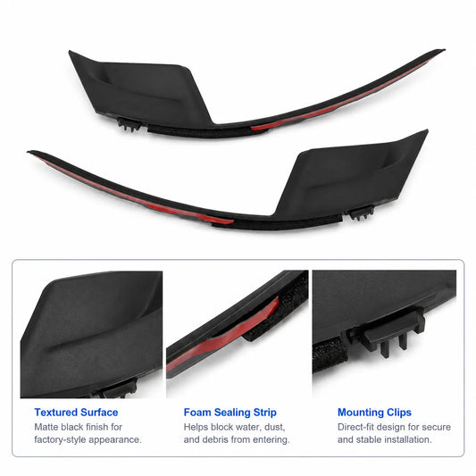 For 2011-2020 Toyota Sienna Front Windshield Wiper Side Cowl Extension Cover Trim