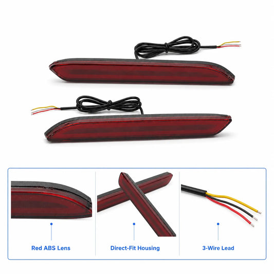 For 2019-2021 Toyota RAV4 LED Brake Driving Signal Lights Bumper Reflector