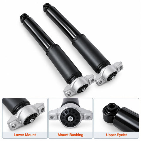 Hyundai Palisade rear shock absorber close-up of self-leveling cylinder and seals