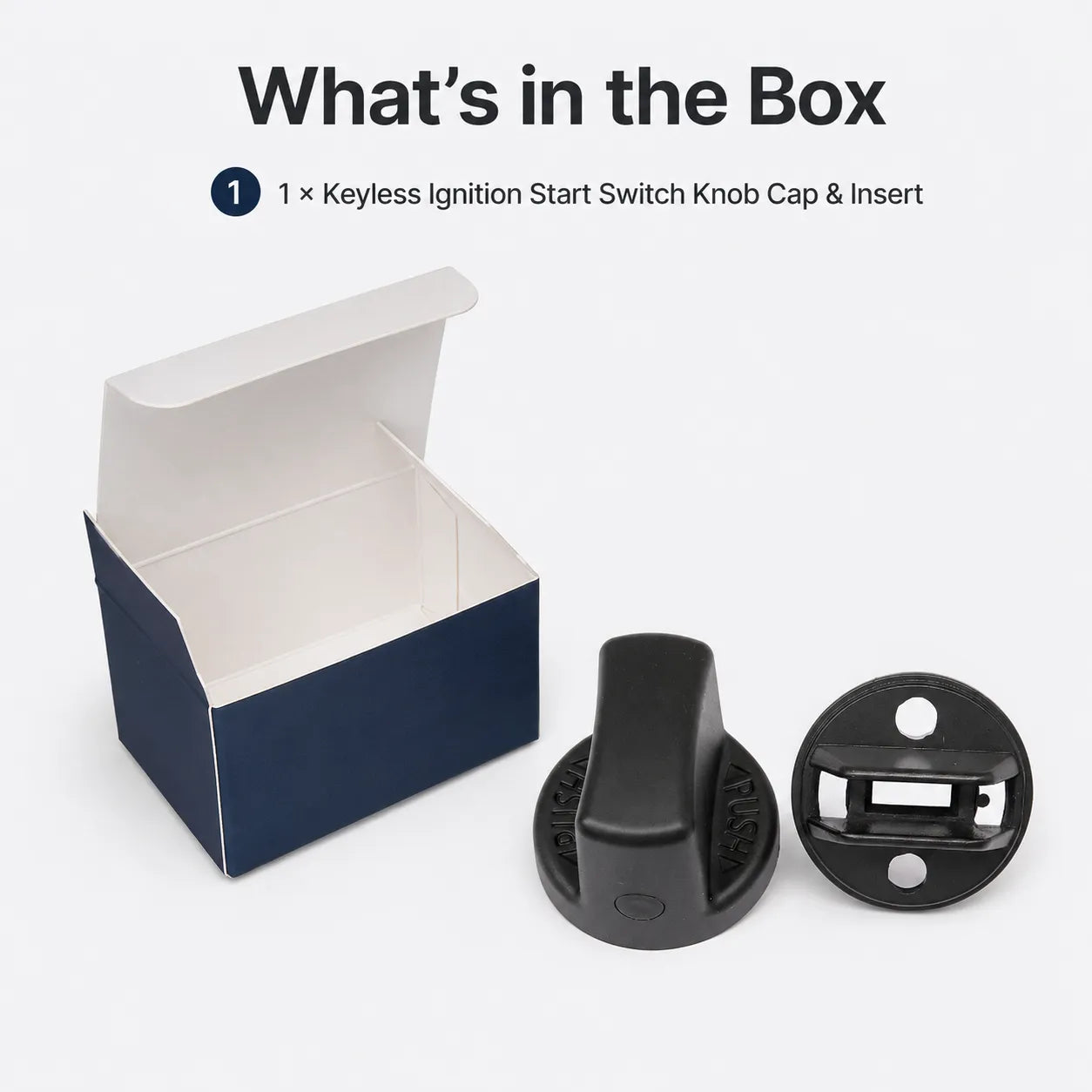 Keyless Ignition Start Switch Knob Cap & Insert For Mitsubishi Lancer 2008-2017