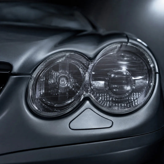 Pair Front Headlight Lens Cover & Glue For 2003-2008 Benz W230 SL500 SL600 SL55