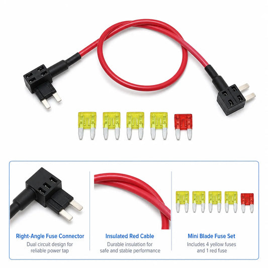 TIPM Fuel Pump Relay Bypass Cable Kit for Dodge Ram Jeep Chrysler 2008-2016 14AWG 20AMP