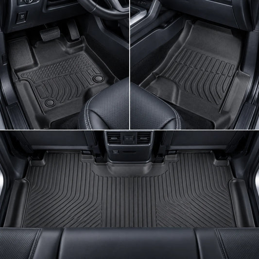 TPE Floor Mats Liner For 2015-2025 Ford F150 Lightning Super Crew Cab