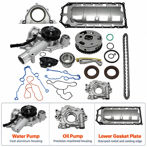 Timing Chain Kit Oil Pump Water Pump For 2009-2015 Dodge Ram 5.7L Hemi V8 Engine