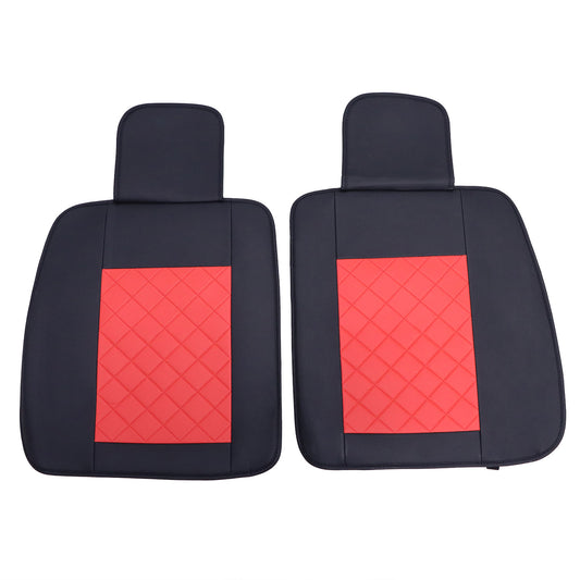 For Toyota 5 Seat Cover Front & Rear PU Leather Waterproof Protector Cushion Red
