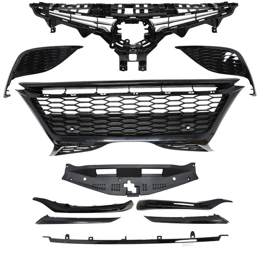 Bumper Grille Trim Radiator Cover Fog Light Fits Toyota Camry SE XSE 2021-2023