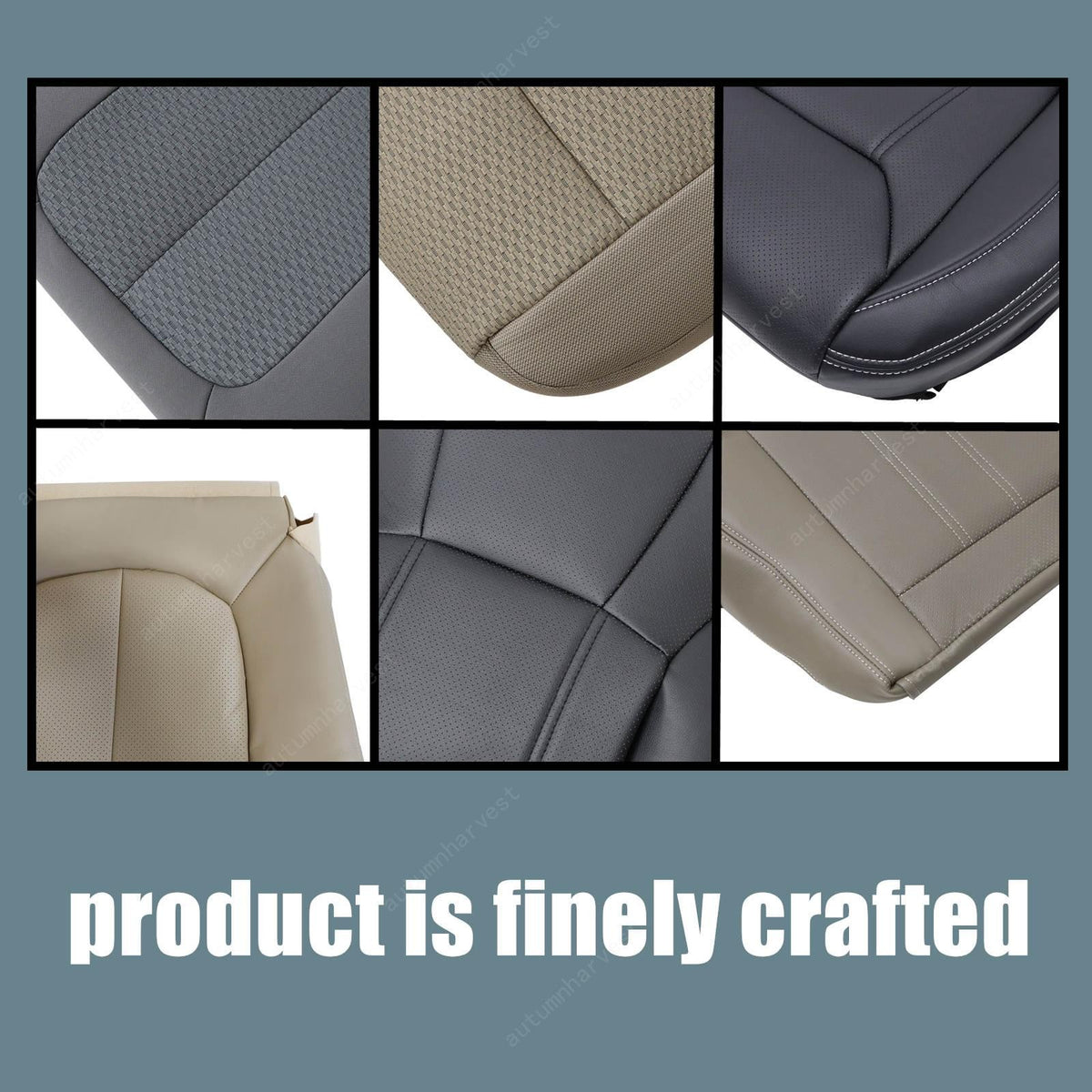 NEW For 2005-2019 Nissan Frontier Both Driver & Passenger Bottom Seat Cover Gray
