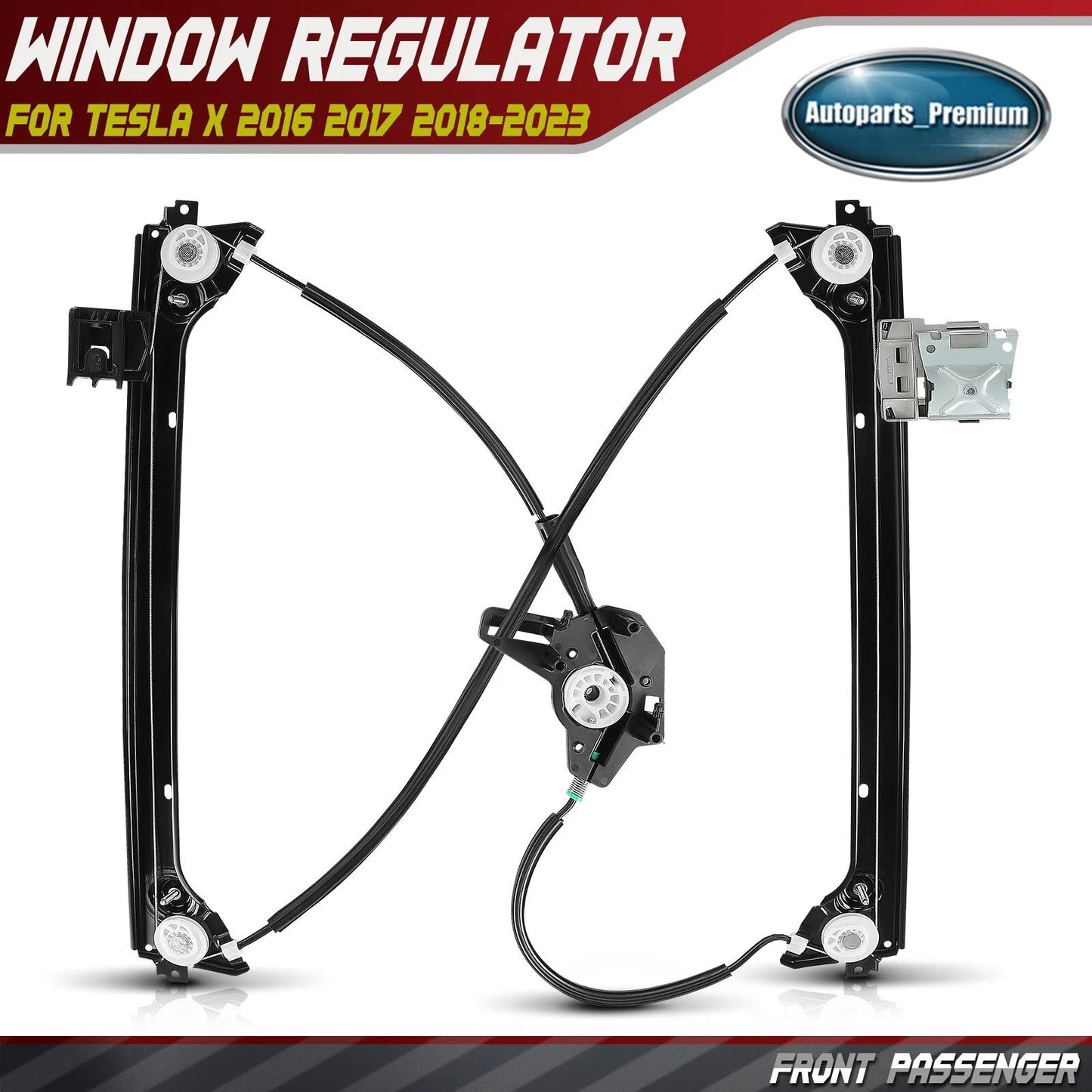 Paasenger Front Right Window Regulator for 2016-2023 Tesla Model X Electric