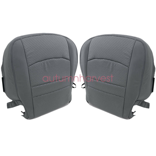 For 13-18 Dodge Ram 1500 2500 3500 Driver & Passenger Side SEAT COVER Gray