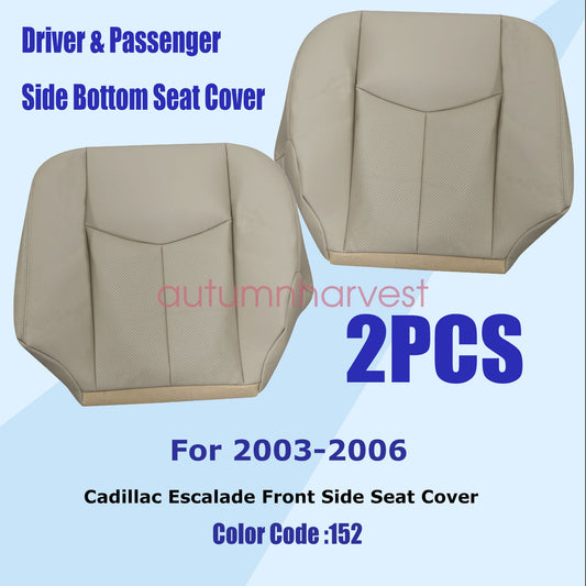 Fits 2003 2004 2005 2006 Cadillac Escalade Driver & Passenger Bottom Seat Cover