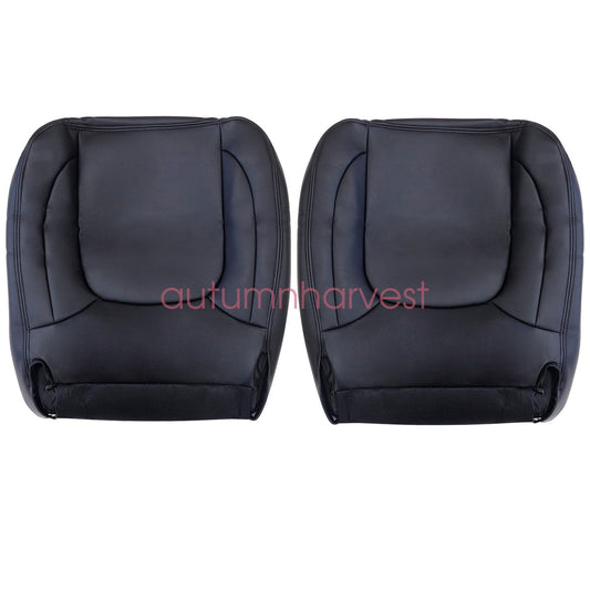 Driver Passenger Bottom Seat Cover Fits 2004 2005 Dodge Ram 1500 2500 3500 Black