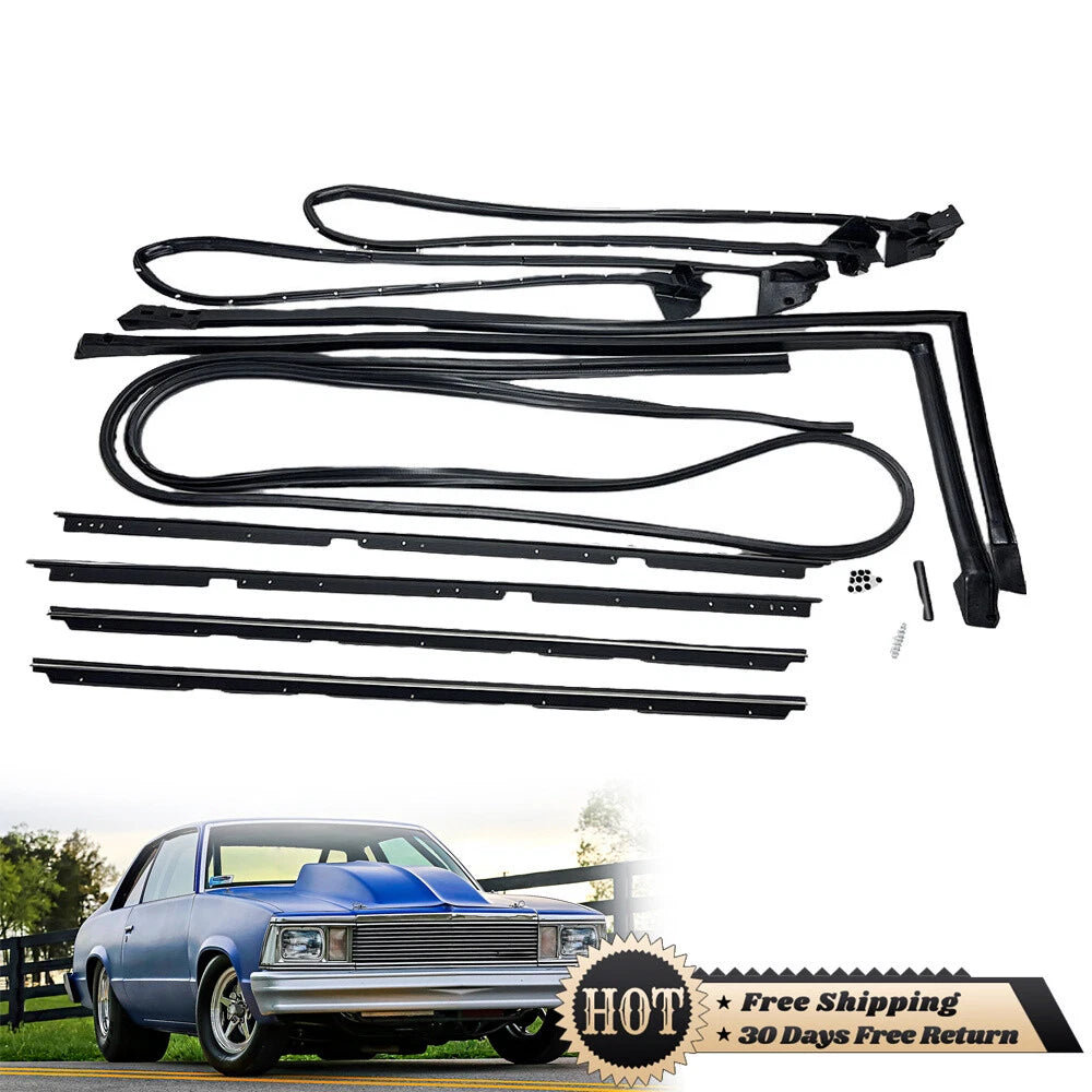 9pcs For 78-81 Chevrolet Malibu LeMans Complete Weatherstripping Seals Kit