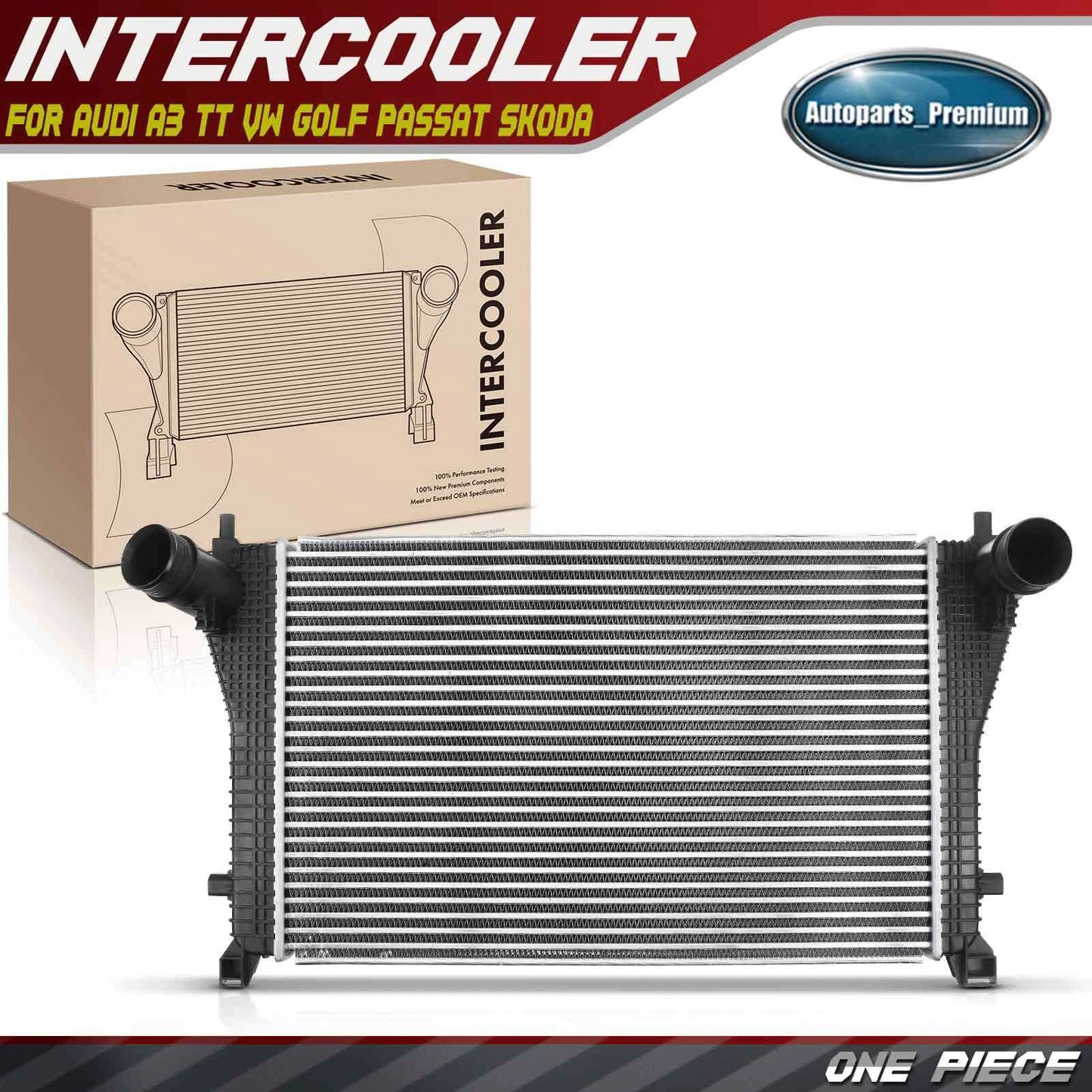 Intercooler For Audi A3 A3 Quattro S3 2015-20 TT Quattro 2016-22 VW Golf 15-18