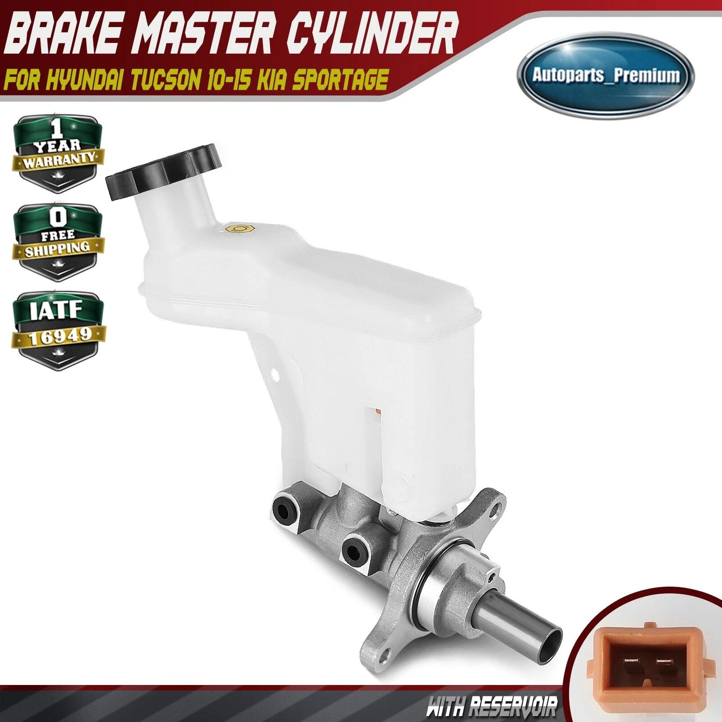 Brake Master Cylinder w/ Reservoir For Hyundai Tucson 10-2015 Kia Sportage 11-16