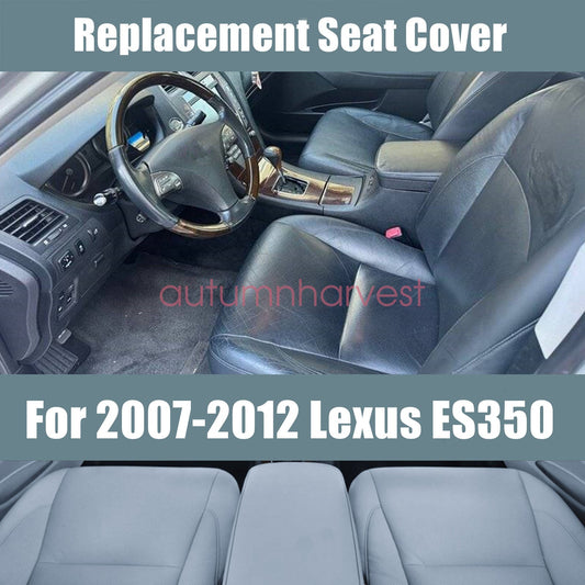 For 2007-2012 LEXUS ES350 Both Side Bottom & Lean Back Seat Cover Leather Black