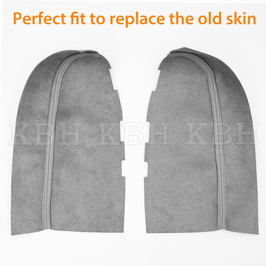 2Pcs Fits 2009-2015 Honda Pilot Rear Door Panels Leather Armrest Cover Gray