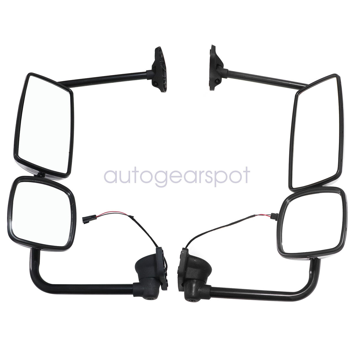 Chrome Door Mirror Heated w/Arm FOR Freightliner M2 Columbia Passenger & Driver