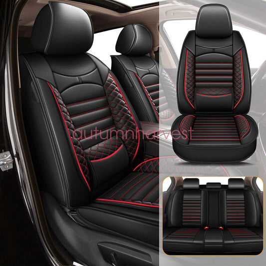 For 2007-2023 Toyota Tacoma Crew Cab 4-Door Car 5-Seat Covers PU Leather Cushion