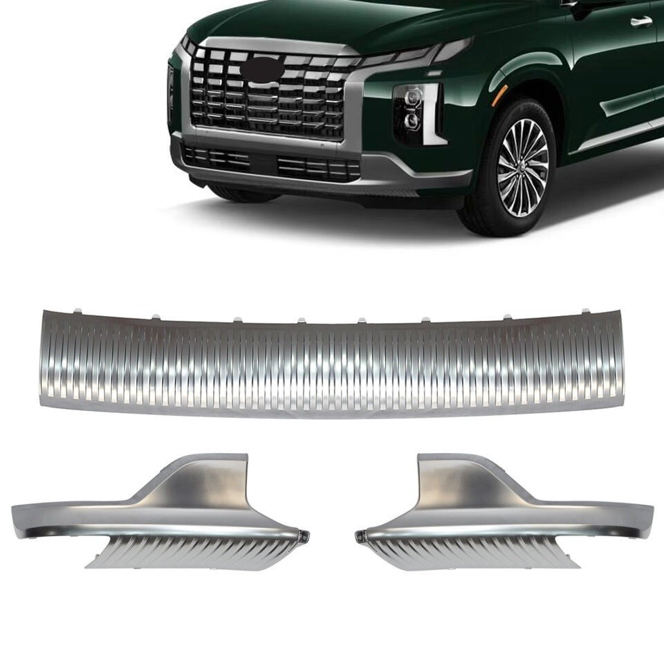 3PCS Front Lower Bumper Skid Plate For 2023-2025 Hyundai Palisade Calligraphy