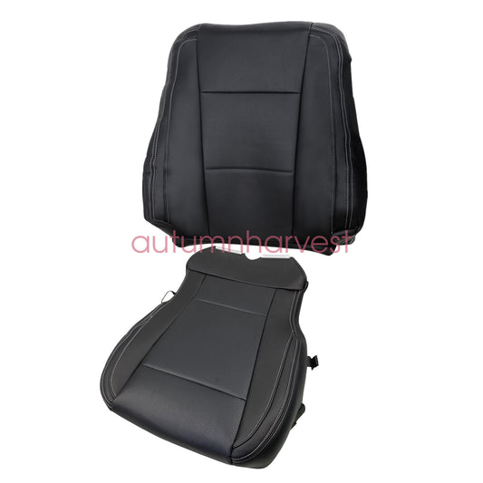 Fits 2015-2017 Ford F150 Lariat Driver & Passenger Bottom & Top Seat Cover Black