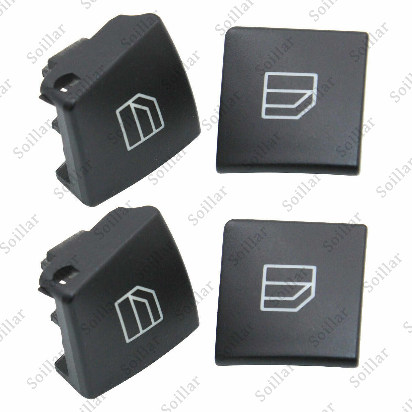 4pcs Driver Window Switch Button Cap for Mercedes-Benz W204 C-Class W212 X156