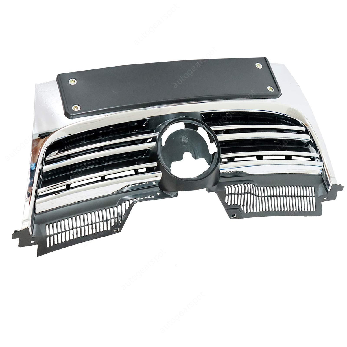 For 05-10 Volkswagen Jetta MK5 Sedan Front Upper Grille Grill Black&Chrome Trim