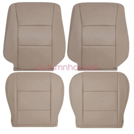 For 1998-2007 Toyota Land Cruiser Front Bottom & Back Leather Seat Cover Tan