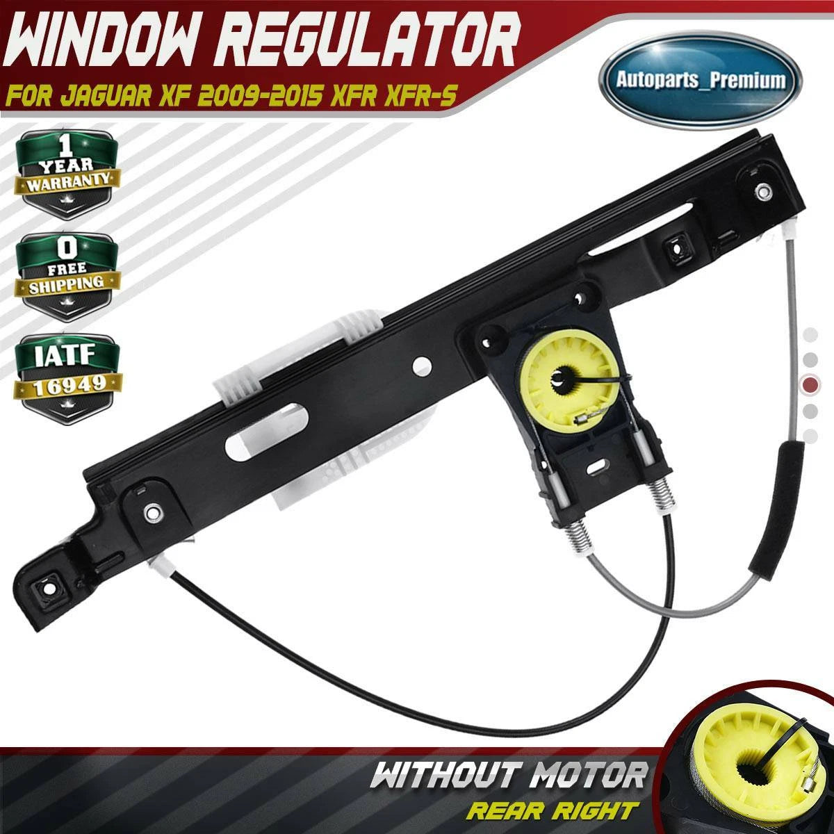 Passenger Side Rear RH Window Regulator for Jaguar XF Models 2009-2015
