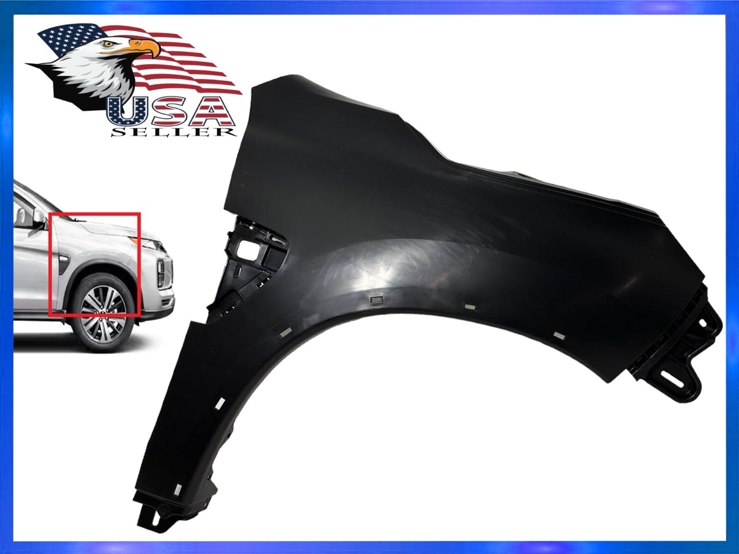 Fit For Mitsubishi Outlander Sport 2020-2023 Black Fender Panel Front RH US