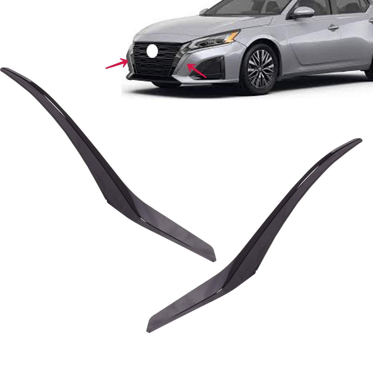 2pcs Fit Nissan Altima 2023-2024 Front Grille Trims 620759HF0A 620749HF0A