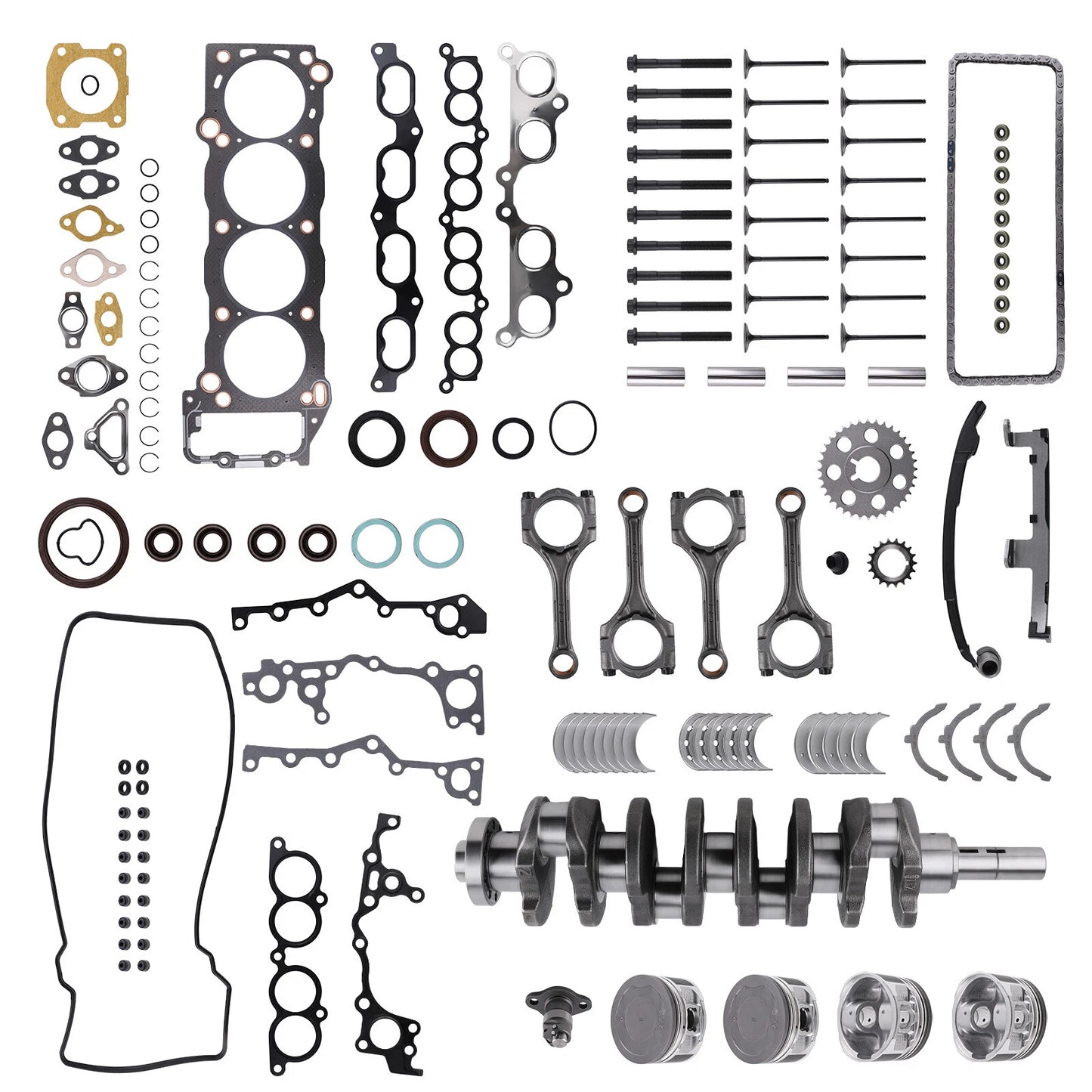 Rebuild Overhaul Kit Crankshaft Rods for 95-04 Toyota Tacoma 2.4L 2RZ-FE Engine