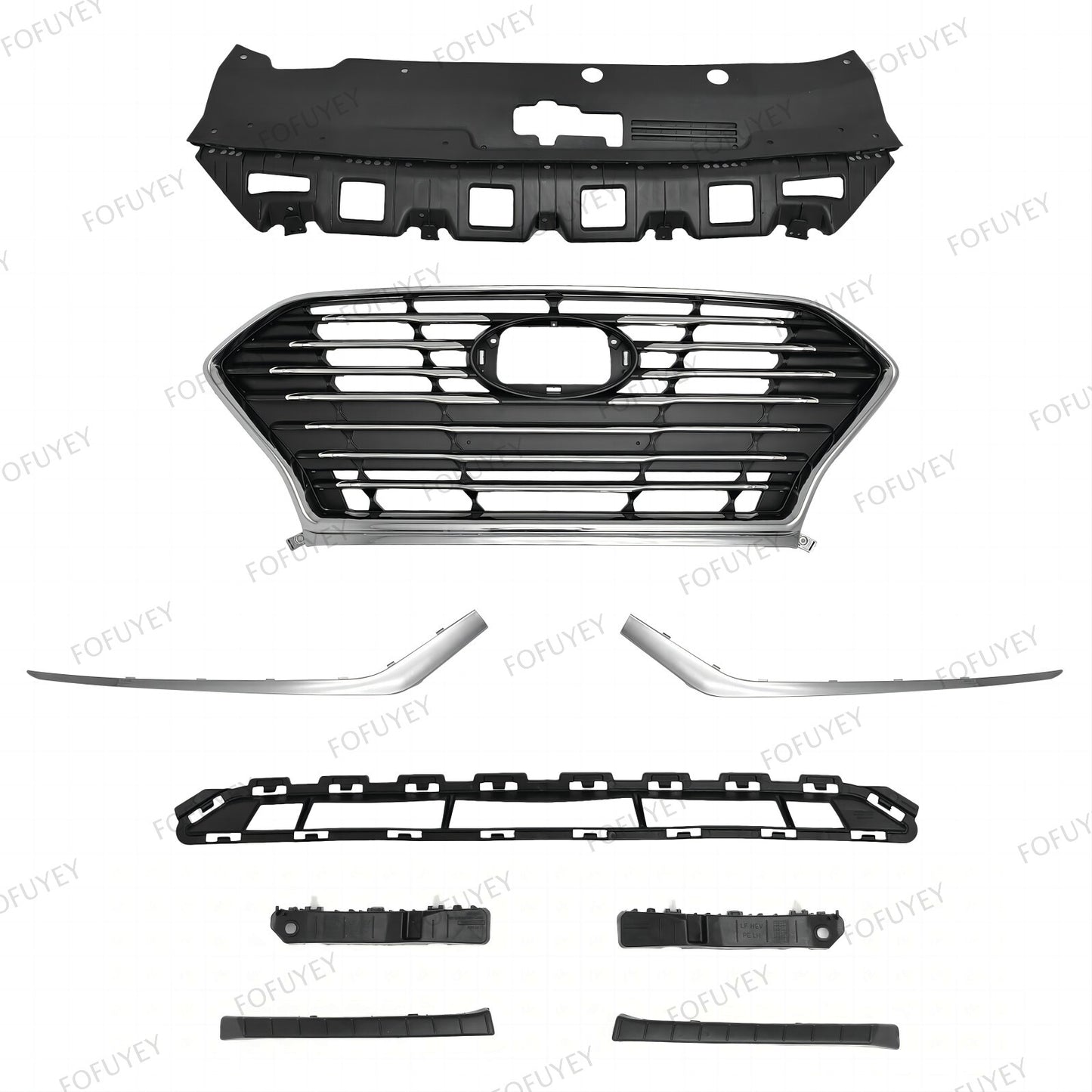 For Sonata18-19 Upper Grille/Lower Grill/Trims/Radiator Cover/Bumper Brackets