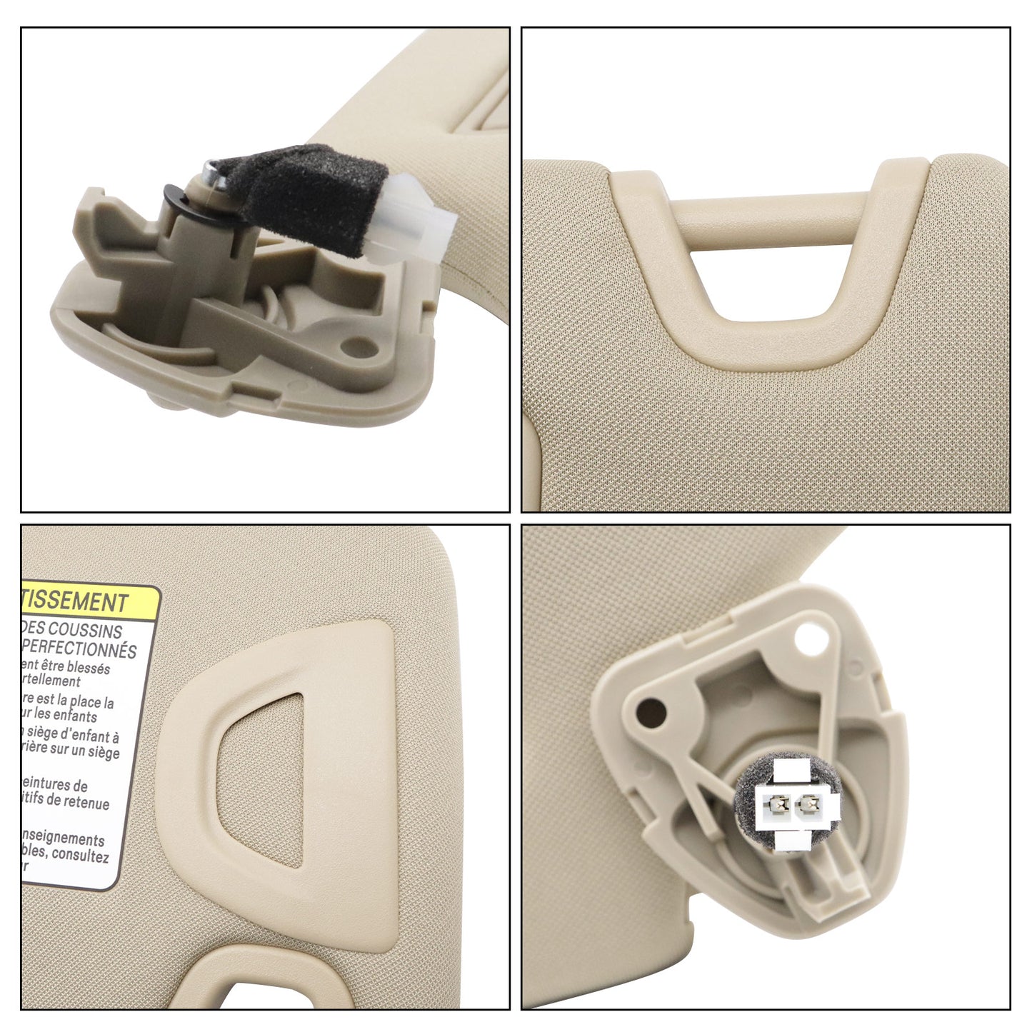 Sun Visor Driver Side With Light Mirror Beige For 2014 2015 2016 Nissan Altima