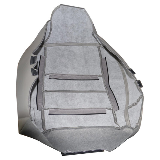 For 2002-2007 Ford F250 F350 Super Duty Driver Bottom Leather Seat Cover Gray
